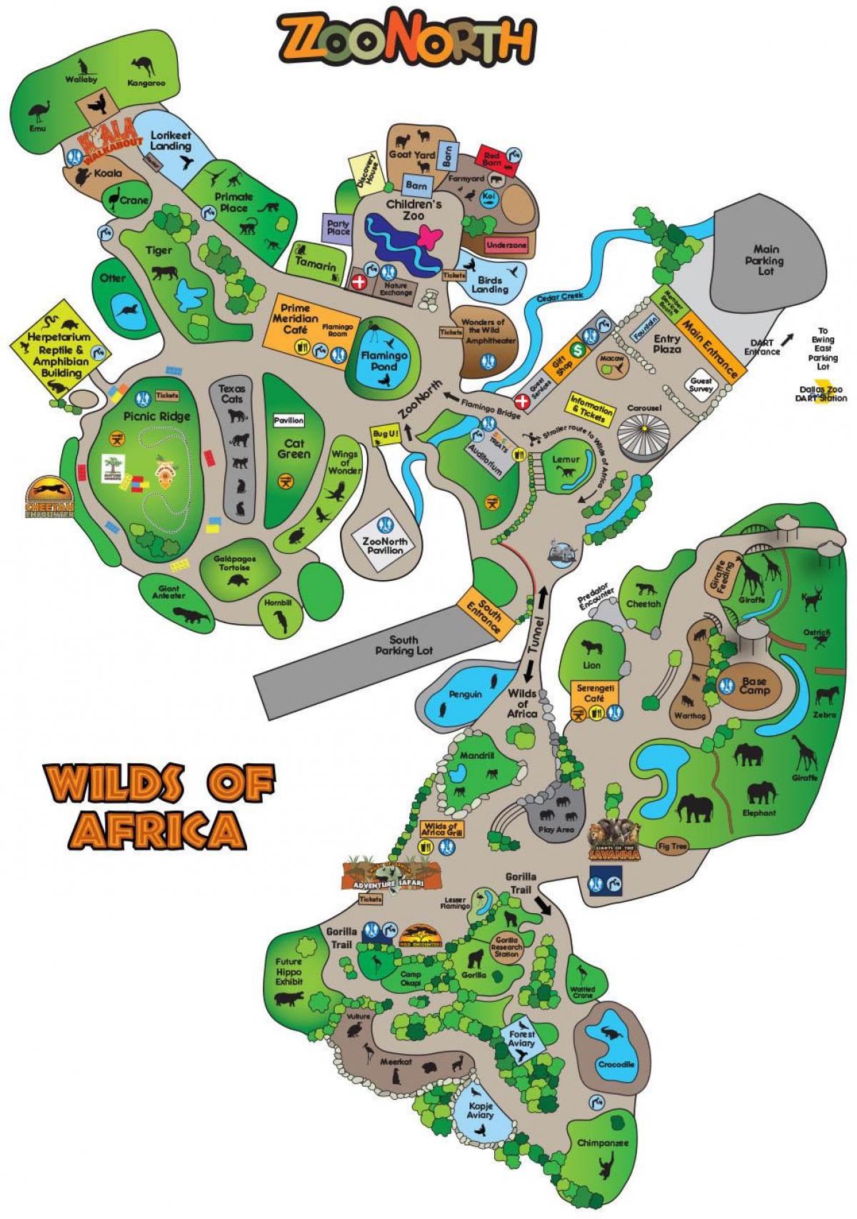 карта Даллас зоопарк