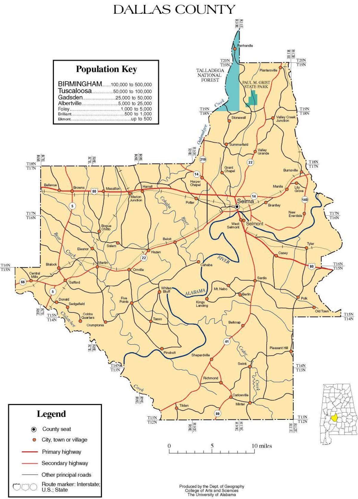 карта округу Даллас