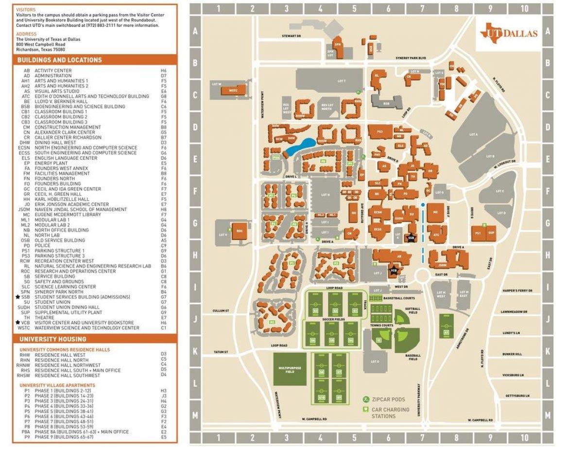 університет Техасу в Далласі карті